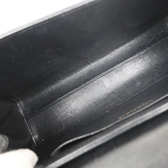 CHANEL Chocolate Bar 2.55 Chain Shoulder Bag Leather Black GHW France 683RL251 - Picture 6 of 15